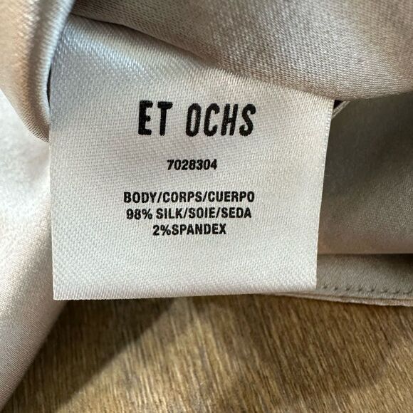 ET OCHS The Nala Silk Surplice Top Draped Wrap Blouse Cutout Detail Size Medium - Picture 14 of 16